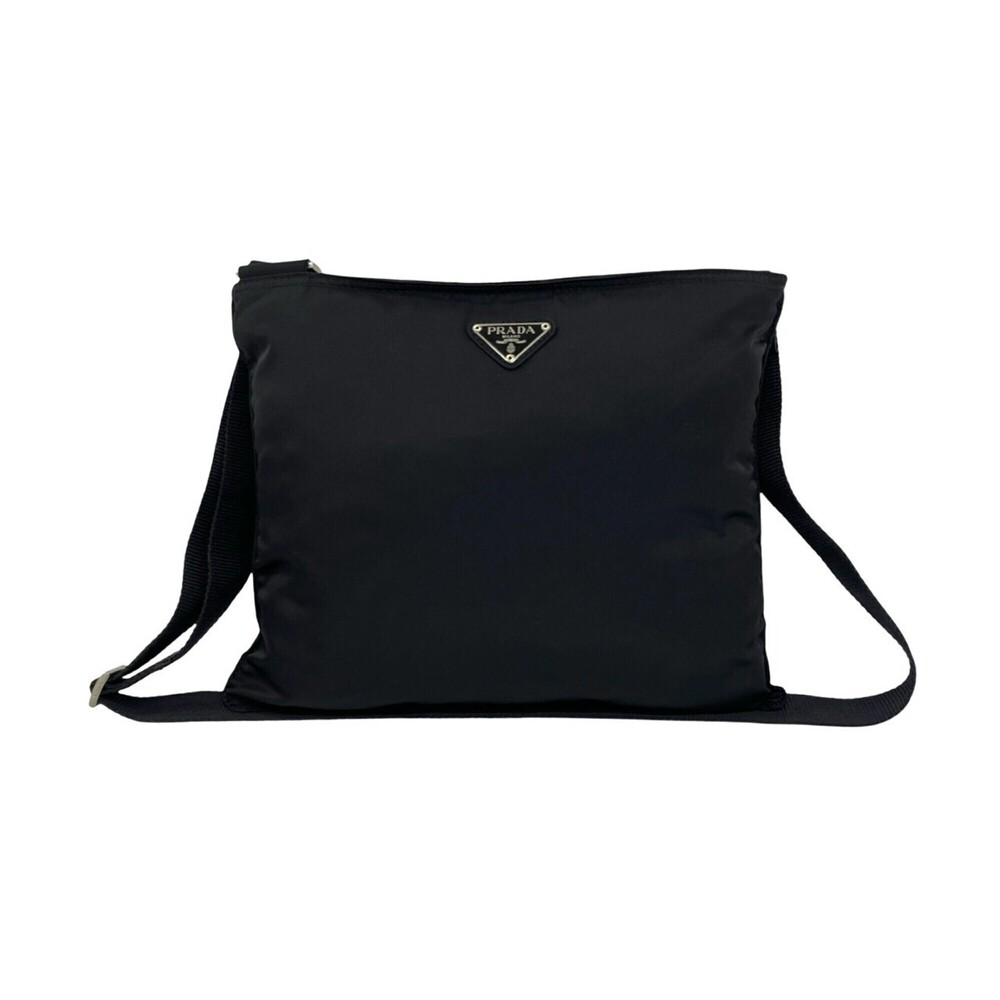 PRADA Prada Triangle Logo Hardware Tessuto Pocono Nylon Shoulder Bag Sacoche ...